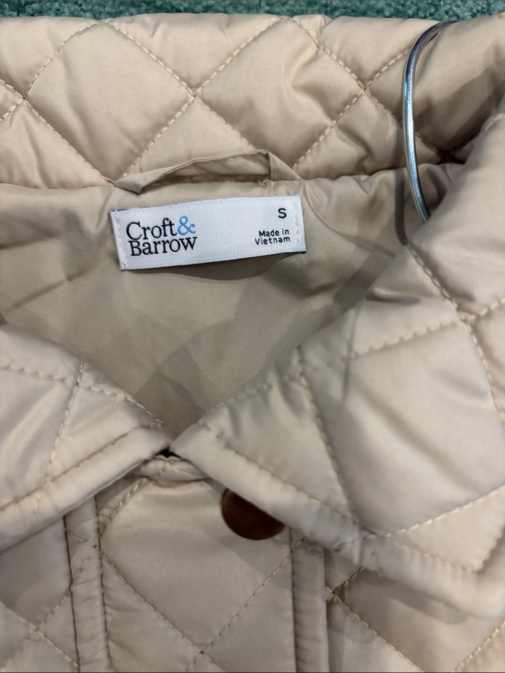 NWT Croft & Barrow Quilted Vest Beige Women’s Size Small - Picture 2 of 4